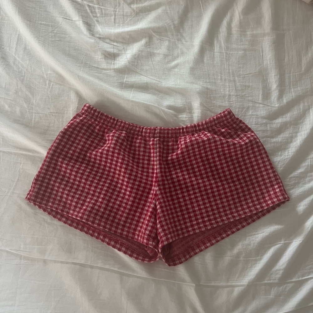Brandy Melville Red Gingham Shorts